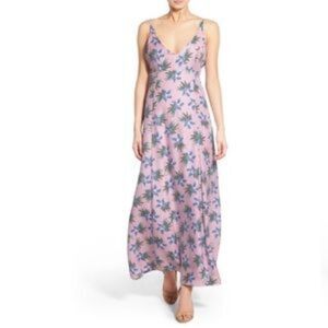Cupcakes and Cashmere Maxi Dress Purple Floral Small Party Beach Wedding
